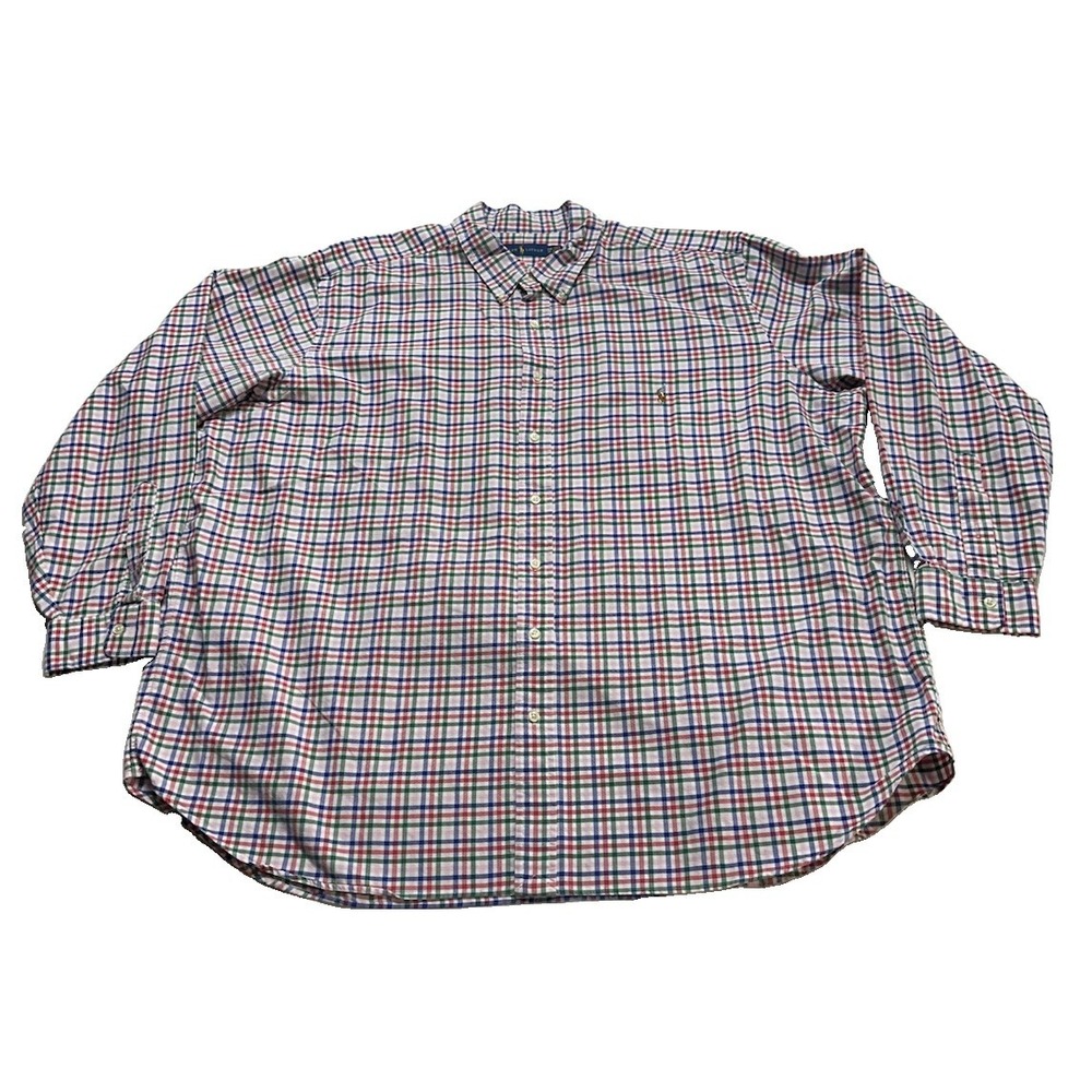 Mens Ralph Lauren Classic Fit Plaid Button Down Shirt 3XB